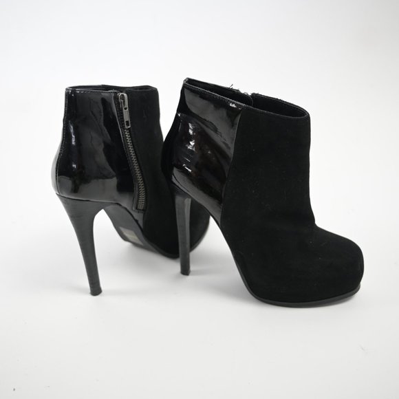 Velor and Vinyl ankle heel - Picture 1 of 6